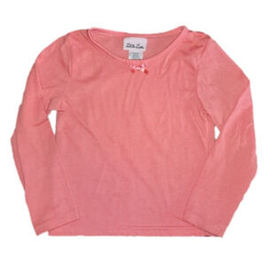LITTLE LASS Coral Pink Long Sleeve Tee